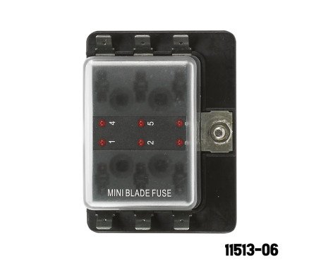 AAA - 6 Gang Mini Blade Fuse Holder